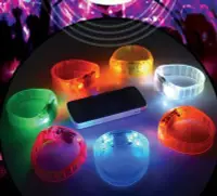 在飛比找Yahoo!奇摩拍賣優惠-聲控LED手環  隨著音樂閃爍  酒吧夜店演唱會必備LED聲