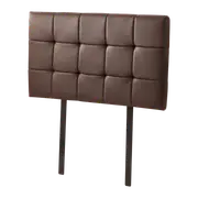 PU Leather Single Bed Deluxe Headboard Bedhead - Brown