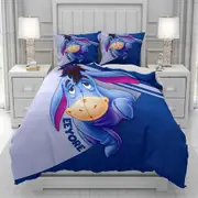 v1051 Bed Sheets the Pooh Eeyore Duvet Cover men women/Children KID Printing cartoon Bedding Set Comforter Bed Soft dropshipping 3-Piece Bedding Set