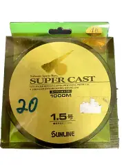 SUNLINE SUPER CAST, saltwater wports man, 6lb #1.5 1000m, made in Japan 4 colors