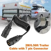6.56ft 7Pin Trailer Light Board Extension Cable with Trailer Wiring Plug for RV