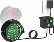 Red/Green Light Traffic Signal Light, LED Traffic Stop Lights Wall Lamp, IP67 Waterproof & Button Control Industrial Loading Dock Bay Light,125mm/5in