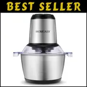 Stainless Steel 2L Meat Blender - 350W Electric Grinder with Easy Clean Features