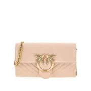 [PINKO] PINKO Love Bag One chevron nappa leather clutch Woman One Size One Size Pink