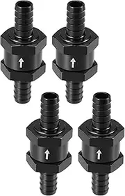 X AUTOHAUX Fuel Check Valve One Way/Inner Non Return One Way Check Valve for Car Fuel Petrol Gasoline Diesel/Durable 0.39" 10mm OD / 4 Pcs Black