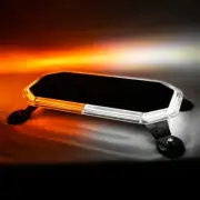 SLPWM1018AC Magnet Mounted 18" Amber/White LED Light Bar With 19 Flash Patterns