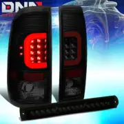 [LED RED C-BAR]FIT 1997-2004 FORD F-150/F-250 TINTED TAIL LIGHT+THIRD BRAKE LAMP (for: Ford)