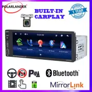 6.9" 1 Din Car Stereo Radio Android Auto Apple Carplay FM/AM Bluetooth Camera