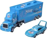 hannaier Movie Cars Toys Lightning McQueen Mack Hauler Truck & Racer Speed Racers Metal Toy Car (Trucks, Racing Cars) (Blue (Color))