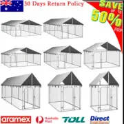 Outdoor Small Large Dog Kennel with Roof Shelter Pet House Run Playpen Backyard