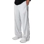 Men's Athletic Pants Sweatpants Wide Leg Sweatpants Trousers Pocket Elastic Waist Drawstring Patchwork Comfort Sports Outdoor Daily Fashion Casual Black Dark G
