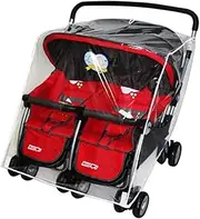 Stroller Cover for Winter, Universal Double Stroller Rain Cover, Waterproof Clear Pushchairs Weather Shield for Pram Pushchair Stroller (82x94x89cm)