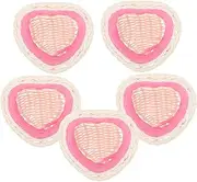CRILSTYLEO 5pcs Mini Woven Baskets Rustic Photo Props for Flower Arrangements Compact Decorative Storage Baskets for Dolls Crafts and Home Decor Heart Shape