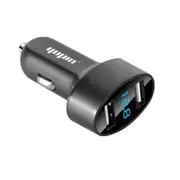 Car Dual Charger with Display Power Adapter Volt Meterr for Most Smartphone
