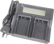 Quick LCD-Display Dual Battery Charger for Olympus PS-BLS1, BLS-1, PS-BLS5, BLS-5, BLS-50 E-PC2, E-PL5, E-PL6, E-PL7, E-PL8, E-PM2, OM-D E-M10, Pen E-P3, Pen E-PL2 Camera