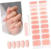 minkissy 60 Pcs Nail Stickers Gel Semi Cured Nail Strips Gel Sticker Nails Semi Cured Gel Nail Strips Kit Gel Nail Polish Strips Nail Wraps Gel Cured Nail Strips Decal Stickers Plastic