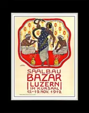 1912 Bazaar Lucerne in the Kursaal - Matted for 11x14 Frame