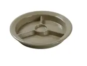 Yanco China NC-511S Nu-Classic Sand Melamine 9" dia. 3 Compartment Plate