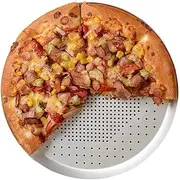 [FIRSTONE] Pizza Pan 9 Inch, Non-stick Vented Pizza Baking Tray With Holes, Round Pizza Oven Tray Tools Kitchen Cooking Pan as pics show