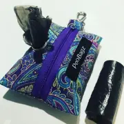 Handmade Dog Poo Bag Holder/Treat Bag - Paisley