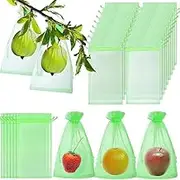 20x30cm Fruit Protect Bags, 100pcs Reusable Mesh Garden Netting Protection for Plants, Vegetables, Flowers - Nylon Net With Drawstring for Trees