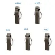 Black Waterproof USB Flash Drives Memory U Disk for Key Ring Disk Props