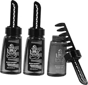MERRYHAPY 3pcs Hair Styling Gel Bottle with Comb Applicator for Men Durable Hair Gel Applicator for Even Distribution for Barbers