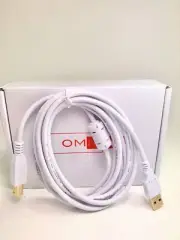 8FT-White USB Cable for CyberPower BRG1500AVRLCD Intelligent LCD UPS System