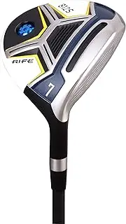 Rife Golf Men's 812s Offset 7 Wood Club, Right Handed Regular Flex with Men's Size Black Pro Velvet Grips