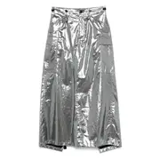 [Junya Watanabe] Cotton Satin Foiled Print Skirt