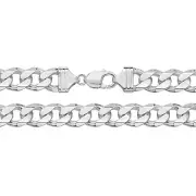 Girls Sterling Silver 13mm Curb Chain Necklace