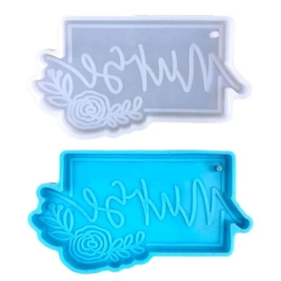 Square Flower Nurse Keychain Mould Crystal Epoxy for Creative Silicone Mould Gif