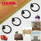 Black Ring Pull Handle Cabinet Knob Drawer Dresser Cupboard Drop Zinc Alloy