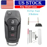 NEW 3 Button Shell Case For Ford Flip Key Remote Fob - 164-R8130 N5F-A08TAA