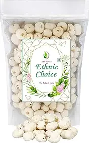 Ethnic choice Lotus Seed Pop/Gorgon Nut Puffed Kernels (Phool Makhana) Fox Nut Organic (Grade - Big Size) 250Gm