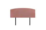 Linen Fabric Queen Bed Curved Headboard Bedhead - Pearl Copper Brown
