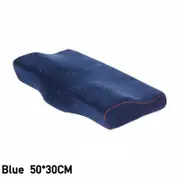OZNALA Memory Foam Pillow Neck Pillows Contour Rebound Cushion Support Soft Pain Relief 50*30cm - Blue