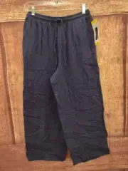 Jessica Simpson Women's Navy Blue Linen Pants Size Small