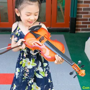 優選免運！兒童樂器玩具大號兒童小提琴玩具仿真小提琴帶琴弓音樂男孩女孩