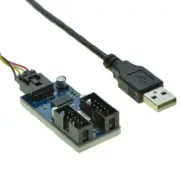 USB 2.0 Male 1 to 2 ports 9Pin USB header Female Extension Cable Port Multilier