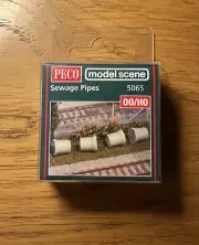 Peco Model Scene #5065 HO/OO Gauge Sewage Pipes (x4) New in Packet