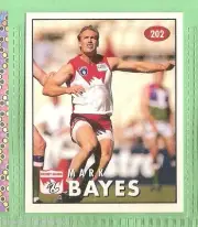 1996 AFL SELECT STICKER #202 MARK BAYES, SYDNEY SWANS