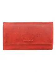 [PIERRE CARDIN] Rustic Leather Wallet in Red