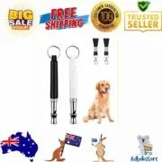 Ultrasonic Dog Whistle Stop Barking Training Tool with Lanyard Stainless 2pcs