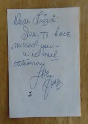 Academy Award JANE WYMAN signed Note Letter FALCON CREST Magnificent Obsession