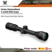 Vortex Diamondback 4-12x40 Rifle Scope With Dead Hold Bdc Reticle #vodbk04bdc