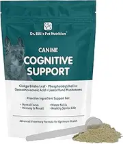Canine Cognitive Support | Pet Supplement | Preserve Memory | Improve Mood | Reduce Stress | Includes Gingko Biloba, DHA, L-Carnosine, Vitamin B12, L-Glutamine, and L-Tyrosine | 180 Grams