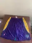 New Orleans Hornets Basketball Team Issued Mardi Gras Game Shorts adidas 3XL+2