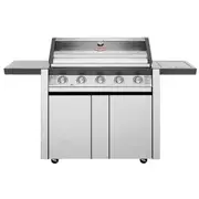 BeefEater 1600 Series 5 Burner BBQ & Trolley with Side Burner - Stainless Steel