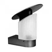 German Provado Glass Wall Light Angular E27 in Black Superlux Lighting - F3398-BL